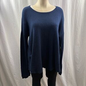 B3.0 Navy Cashmere Crew Neck Sweater L